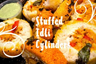Stuffed Idli Cylinders + Sour Spinach Chutney | Healthy Breakfast Recipes Under 5 mins