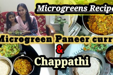 Microgreen Recipes ||Microgreen  Paneer Curry & Chappathi ||Healthy Microgreen Recipes