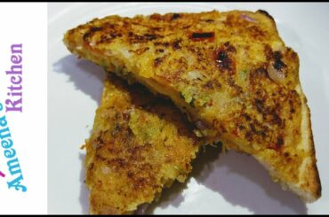 RAVA TOAST / SEMOLINA TOAST / BREAKFAST RECIPES / TIFFEN RECIPES / KIDS RECIPES / BREAD RECIPES
