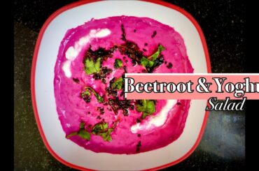 Beetroot salad | Healthy beetroot salad with yoghurt | beetroot recipes