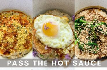 3 Savoury Porridge Ideas | Savoury Oatmeal Recipes for Breakfast Lunch or Dinner