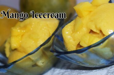 Mango Ice Cream Recipe - Homemade Ice cream | No Ice Cream Machine| Ice cream Recipe|Desserts| EP#86