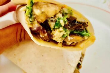 Low carb wrap egg and spinach recipe,omelette roll,healthy and quick breakfast!