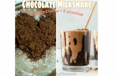 Easy Chocolate Milkshake |Simple Biscuit Milkshake Recipe|Quick summer drink|Low calorie choco shake