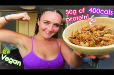 HIGH PROTEIN/LOW CAL- vegan pasta recipe! SOY FREE/GLUTEN FREE/OIL FREE