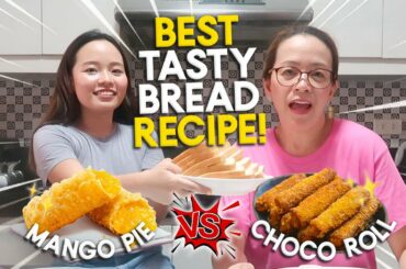 LABANAN NG TASTY BREAD!! (PEACH MANGO PIE vs NUTELLA ROLLS) StayAtHome | Haidee and Hazel