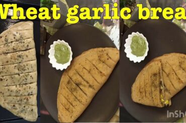 Wheat garlic bread| Atta garlic bread |No yeast recipe |Dominos -style| Healthy cooking with sakshi