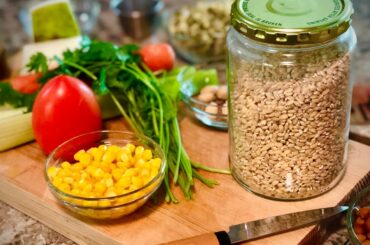 Quick Easy Healthy Vegetarian meals | Barley salad recipe Tamarind salad dressing | halfToastTV