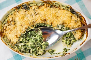 Keto Spinach Gratin Recipe with Cheese - Super Healthy & Very Easy to Make (3g Net Carb)