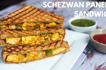 Schezwan Paneer Sandwich Recipe | Easy Sandwich Recipe | Breakfast Snack Idea | For Kids | Lunchbox