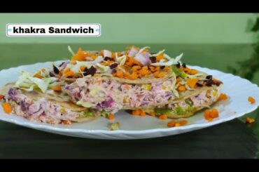 Khakra Sandwich | with veggie and curd filling |healthy recipe