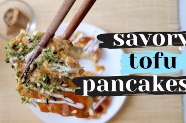 Savory Tofu Pancakes (healthy snacking recipe!) // ASMR cooking