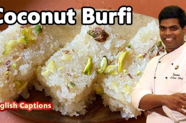 Coconut Burfi Recipe in Tamil | Easy Coconut Sweet recipes | CDK#185 | Chef Deena's Kitchen
