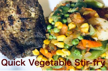 #ketomeal #lowcarb VEGETABLE STIR-FRY | KETO MEAL | HEALTHY MEAL | QUICK DINNER IDEA | FOODBYTEE