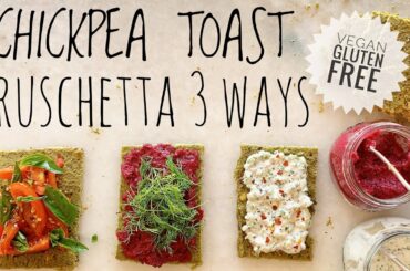 3 Ways Chickpea Toast Bruschetta | Healthy Sandwich | Diet Recipe | Vegan Recipes Being SuperNatural