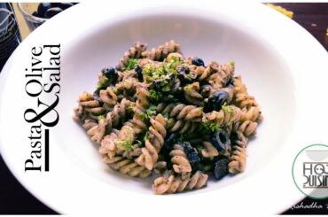 Healthy and Easy Pasta and Olive Salad