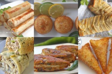 6 Quick & Easy Bread SnacksRecipe | Bread Snacks | Easy Snacks | Healthy Snacks Cooking with passion
