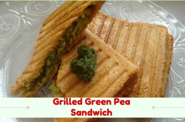 Grilled green pea sandwich