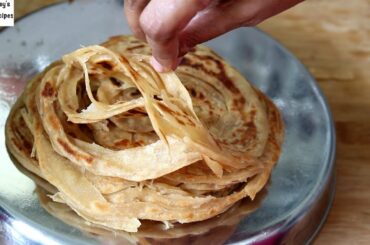 Wheat Parotta Recipe - How To Make Soft Kerala Wheat Porotta - Malabar Wheat Parotta - Iftar Recipes