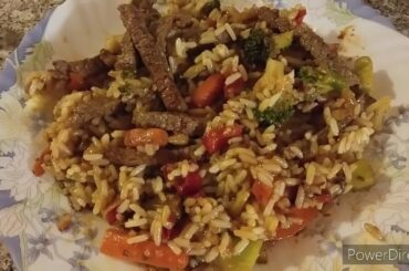 BEST CHEAP HEALTHY DELICIOUS RECIPE WITH MEAT FROZEN VEGETABLES AND RICE UNDER $ 10. dollars.