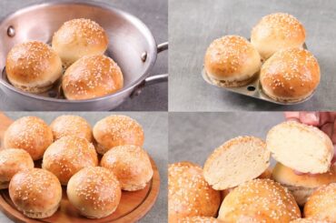 MILK BREAD WITHOUT YEAST IN LOCKDOWN | SOFT & SWEET BUGER BUN RECIPE | MILK BREAD IN 30 MIN | N'Oven