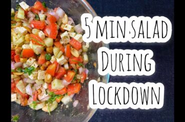 5 MIN SALAD DURING LOCKDOWN| HEALTHY RECIPE|QUICK AND EASY| COOKWITHPOONAM