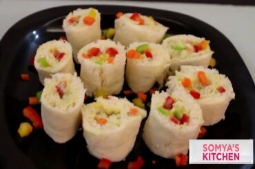 Super Quick Bread Sushi Sandwich Recipe/Veg Pinwheel sandwich/ sushi roll super fast recipe