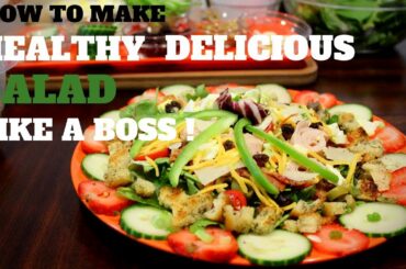 ( EASY HEALTHY SALAD RECIPE) HOW TO MAKE A  HEALTHY DELICIOUS SALAD LIKE A BOSS Recipe 2019