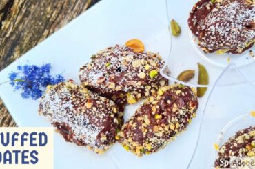 CHOCOLATE COATED STUFFED DATES | RAMADAN SPECIAL | HEALTHY SNACK | EASY RECIPE #chocolatecoateddate