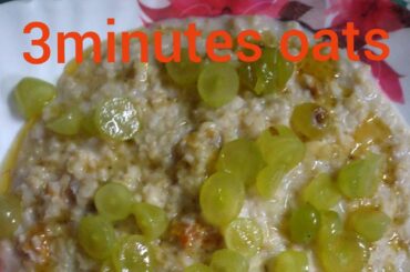 How to make healthy breakfast:3 mins oats receipe