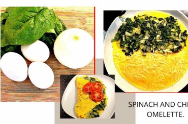 Simple Healthy Spinach and Cheese Omelette Best Ever. Low Carbs Breakfast/Dinner tasty. in 7mins