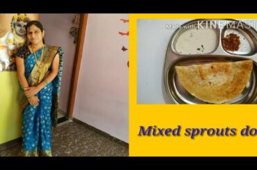 How prepareMixed sprouts dosa//mixed sprouts in telugu//weight loss and healthy dosa recipe..