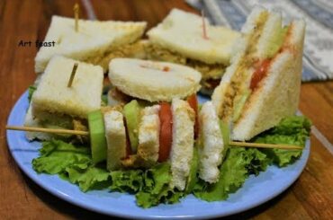 Chicken Spread Sandwiches | Healthy And Tasty Breakfast Ideas | Recipe by Art feast