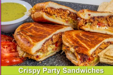 Tortas Crispy Mazedar Chicken Sandwiches  Parties, Lunchbox, Tiffin Ideas Recipe in Urdu Hindi - RKK