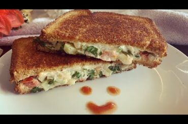Crispy Cheese Veg Sandwich/Breakfast Recipe/tawa Sandwich/Kids Lunch Box Recipe/Street Fast Food