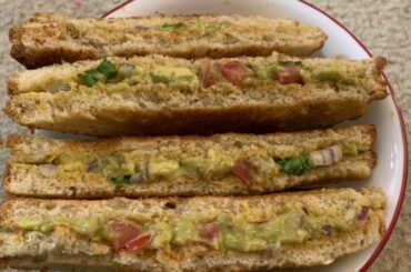 How to make Avocado sandwich| Avocado Guacamole Bread Toast-Quick / Easy Healthy Breakfast or Snack