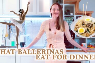 Ballerina's healthy dinner. Home-made Ramen Soup