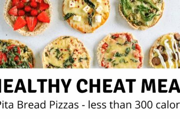 Healthy Cheat Meal | 7 Veg Pita Bread Pizzas | Less than 300 calories each | Different Pizza Sauces