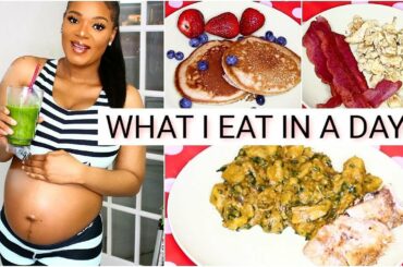 WHAT I EAT IN A DAY - PREGNANT & HEALTHY MEALS | OMABELLETV