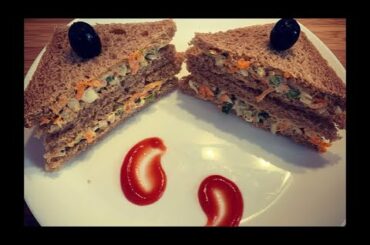 Veg Malai Sandwich [Recipe#26] #Veg Cream Sandwich #Easy #Quick #Healthy Sandwich #Kids Snack #
