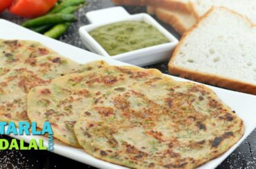 Bread Uttapam Recipe, Instant Breakfast by Tarla Dalal