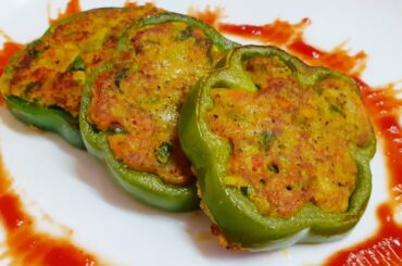 15 Minutes Instant Snack Recipe | Healthy Snack Recipe |Easy and Quick Snack Recipe|Stuffed Capsicum