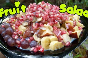 Fruit Salad With Milkmaid | Fruit Salad Without Custard&Icecream | Amy's Cookery