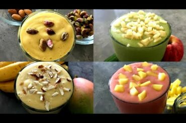 Easy & Healthy Breakfast Smoothies | how to make smoothies in simple steps