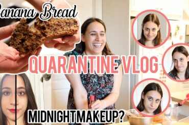 BANANA BREAD RECIPE (sort of healthy) | Day in the life | Quarantine Vlog