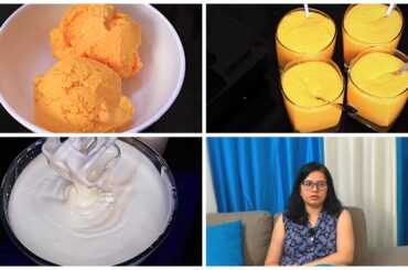 MANGO ICECREAM at home from scratch | Mango Smoothie Recipe *healthy*