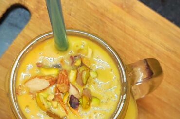 "Mango, Banana, Almond Smoothie " Healthy drink , Diet food ,for breakfast,Lunch easy and Delicious
