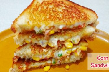 Mayonnaise Corn Sandwich Recipe in just 5 Minutes | Veg Cheese Sandwich Recipe by Cook With Tabasum