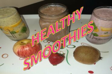 Healthy Smoothies/ Healthy Breakfast ideas/ Banana,strawberry, apple, Kiwi smoothie