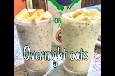 Banana Peanut & Apple raisins OVERNIGHT OATS- Healthy Breakfast/Snacks Recipe
